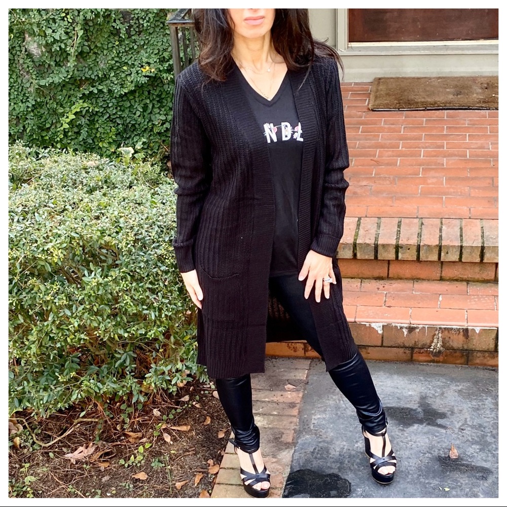 #10 Black knit side pocket cardigan - Picture 6 of 9